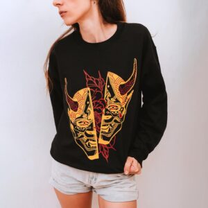 KUSH COMA The Mask Black Crewneck