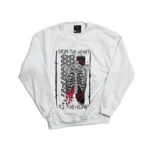 KUSH COMA From the Heart White Crewneck