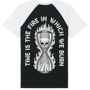 ONE TWO SIX time is the fire in which we burn black/white/raglan