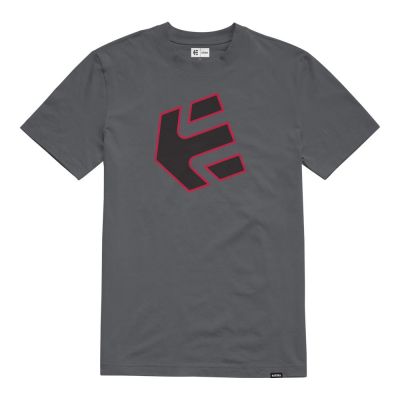 ETNIES Crank Grey Black Red Men T-Shirt
