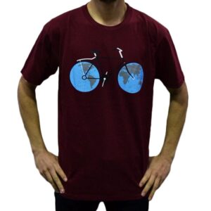 BICYCLE maroon T-shirt