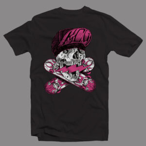 KUSH COMA Thrashskull Skater Black Tshirt