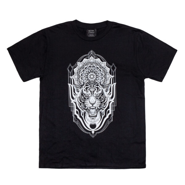 KUSH COMA Pande Lee Tiger Black T-Shirt