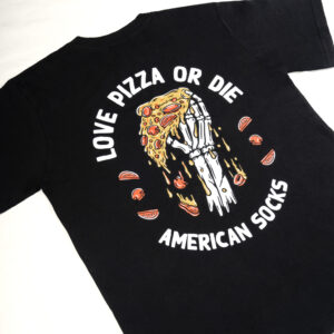AMERICAN SOCKS “Love Pizza or Die” Tee black