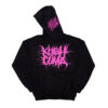 KUSH COMA Darkness Pink Print Black Hoodie