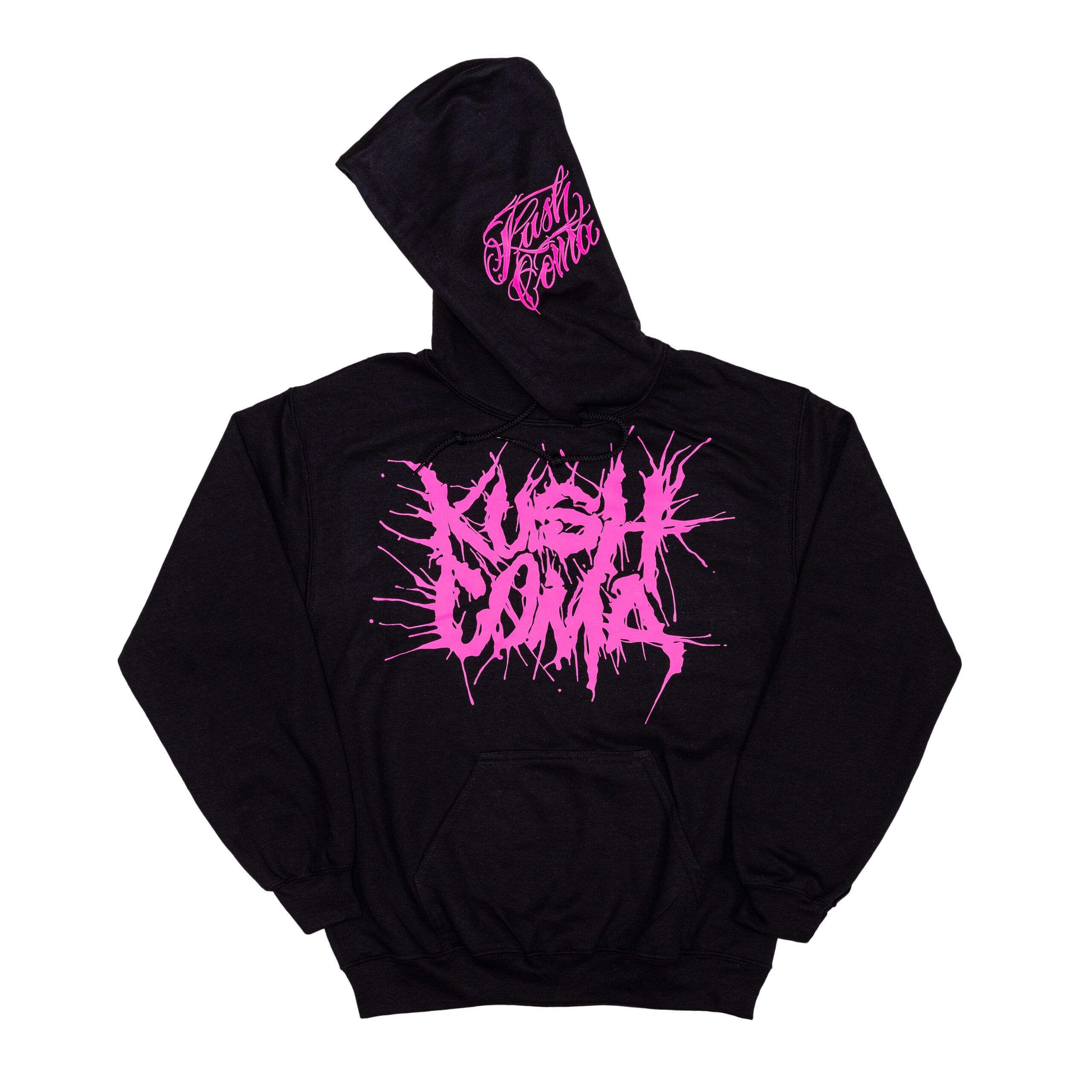 IMG_7581-1-scaled KUSH COMA Darkness Pink Print Black Hoodie