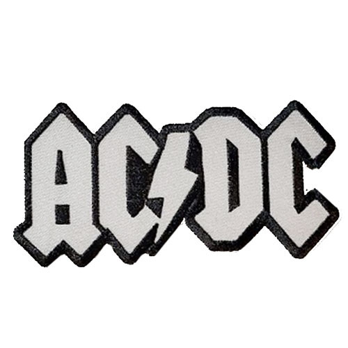 33903-Raphto-ACDC-White-Logo-Woven-Iron-On-Embroidered-Patch ΡΑΦΤΟ AC/DC