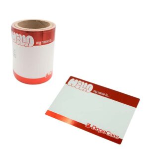 Dope Hello My Name Is Stickers Metallic Red