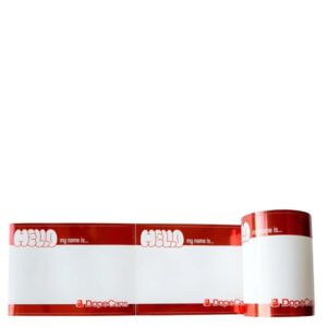 Dope Hello My Name Is Stickers Metallic Red