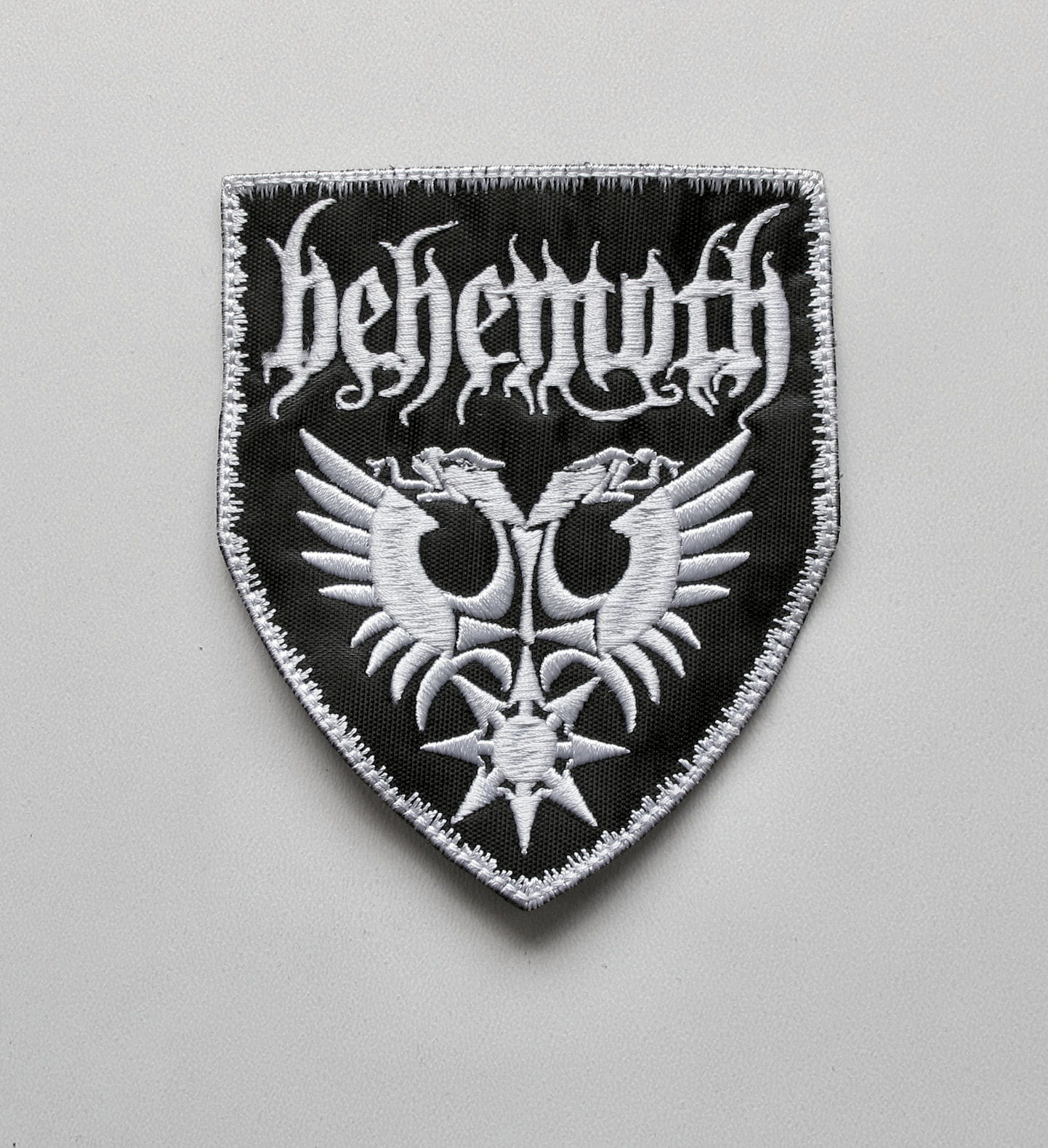 BEHEMOTH---Eagles-Shield-white---Embroidered-Patch ΡΑΦΤΟ BEHEMOTH