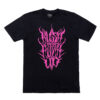 KUSH COMA Def Metal Pink Print Black T-Shirt
