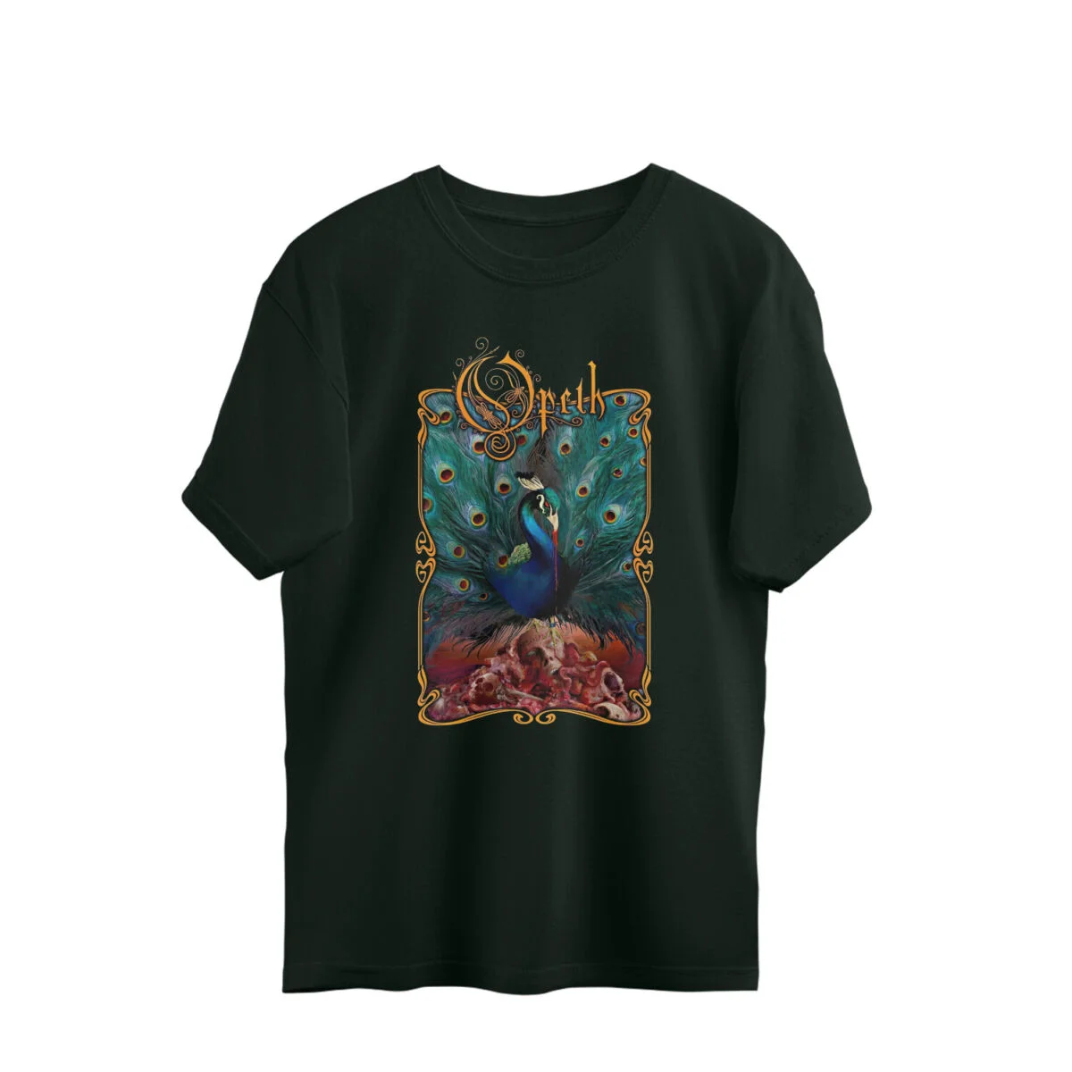 front-6803c7fb19505-Bottle_Green_XS_Oversized_T-shirt OPETH T-shirt