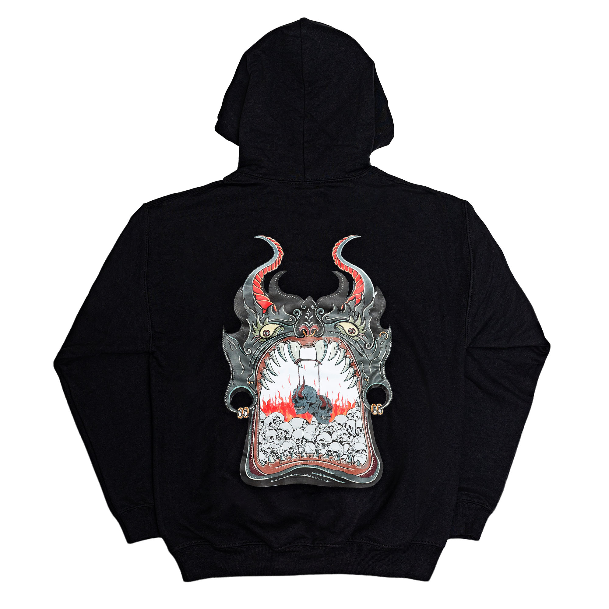KC0598-Screaming-Demon-Black-Hoodie KUSH COMA Eye of the Underworld Black Hoodie